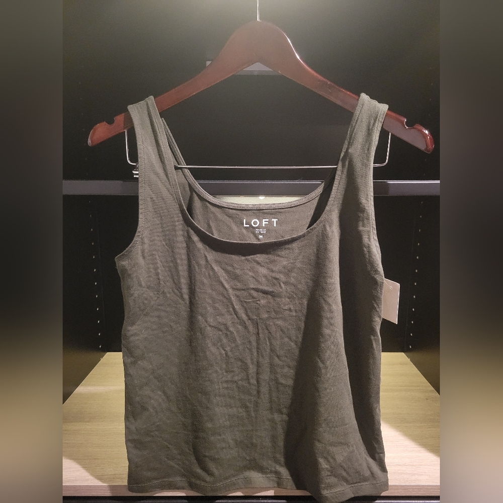Loft medium Olive green tank top